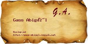 Gass Abigél névjegykártya
